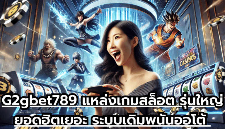 G2gbet789 แหล่งเกมสล็อต รุ่นใหญ่ ยอดฮิตเยอะ ระบบเดิมพนันออโต้ เกมทำเงินไว โบนัสลงหนัก